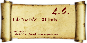 László Olinda névjegykártya